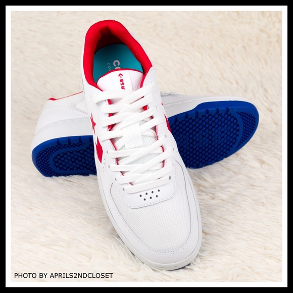 CONVERSE ALL STAR WHITE LEATHER LOW TOPS LO OX - Picture 6 of 8